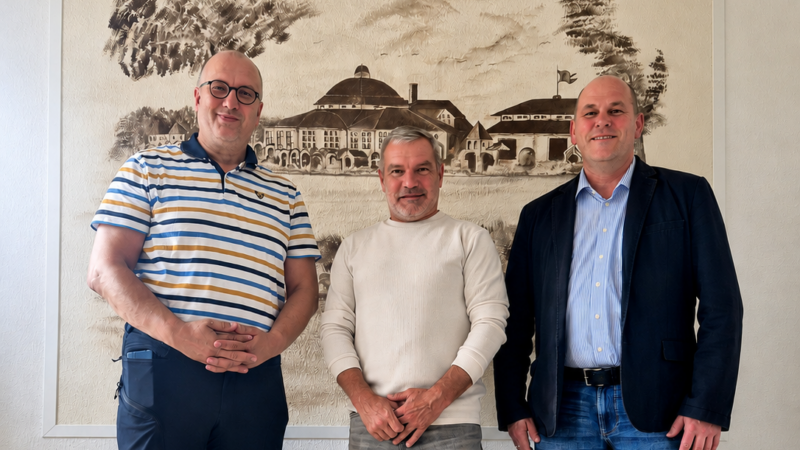 Bürgermeister Tino Spiegelberg zu Besuch bei der Ueckermünder Wärmeversorgung und Dienstleistungsgesellschaft mbH